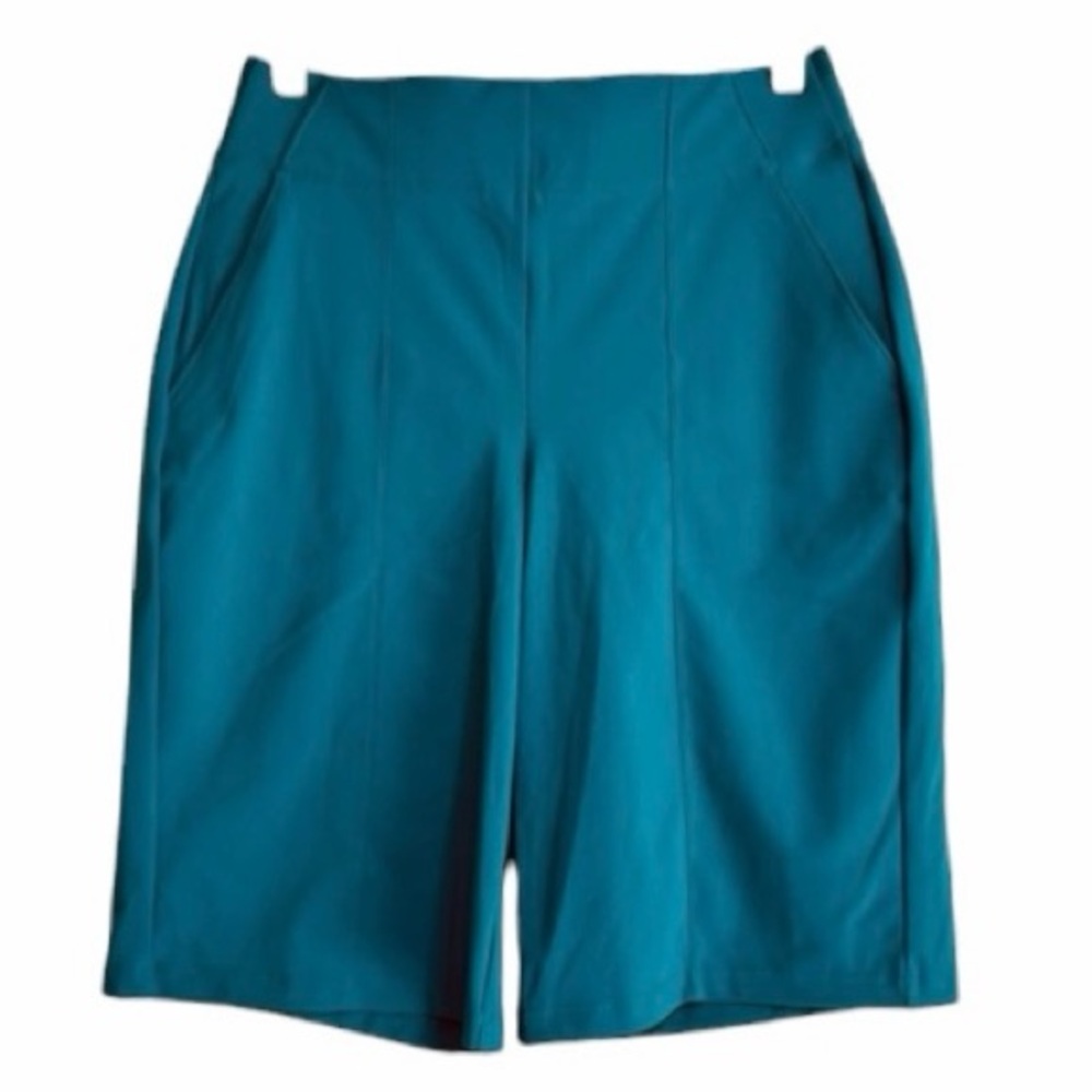 Athleta Turquoise Elastic Waist High Rise Cosmic Bermuda Turquoise Women Size 10